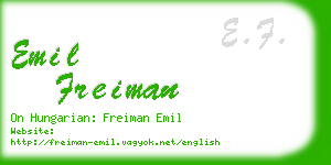 emil freiman business card